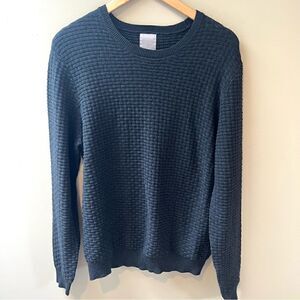 A Frame charcoal basketweave cotton/poly sweater M